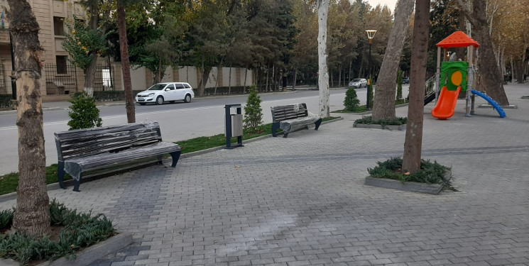 Yevlax şəhərinin Heydər Əliyev prospektində həyata keçirilən abadlıq quruculuq işləri davam etdirilir